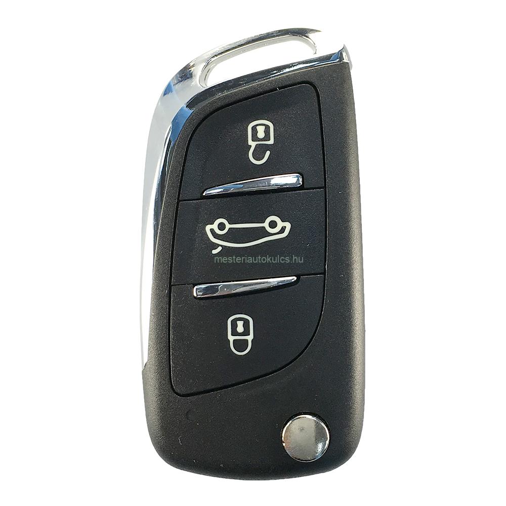 CC-PS1C10 bicskakulcsos kulcsház PSA ( Peugeot / Citroen ) 3 gombos ( VA2 / CIT-1 )