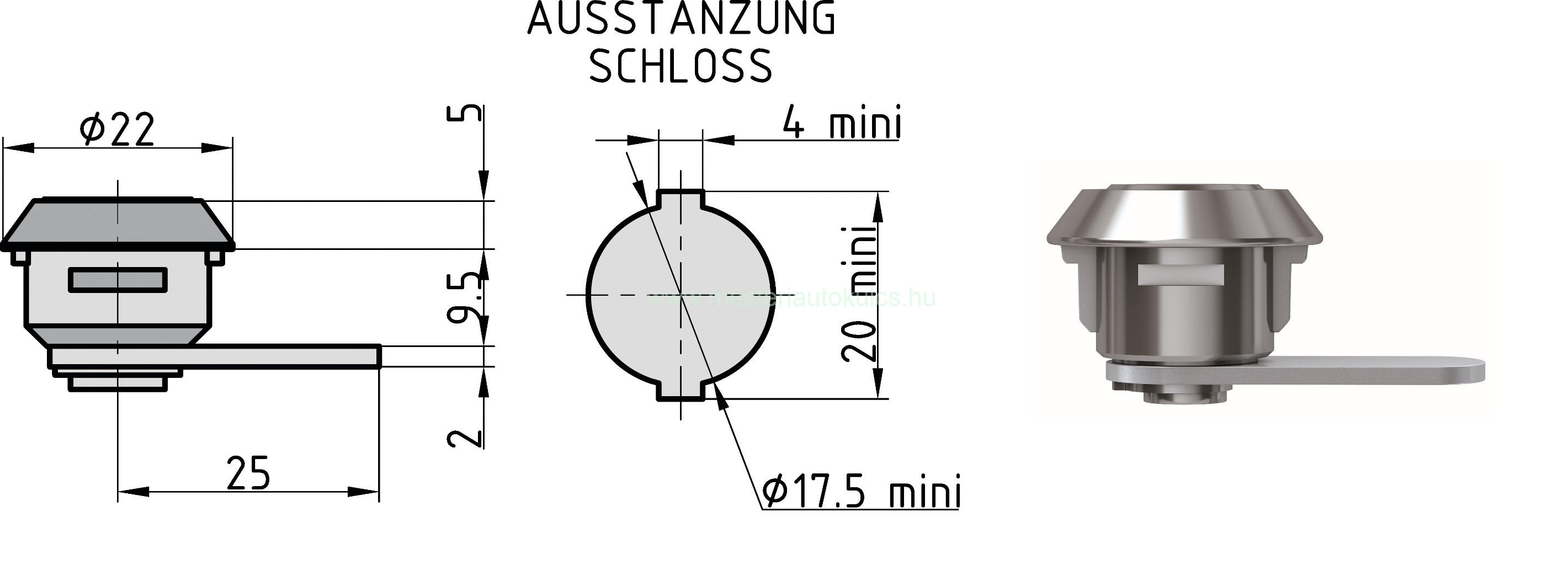 Basi bútorzár HS320