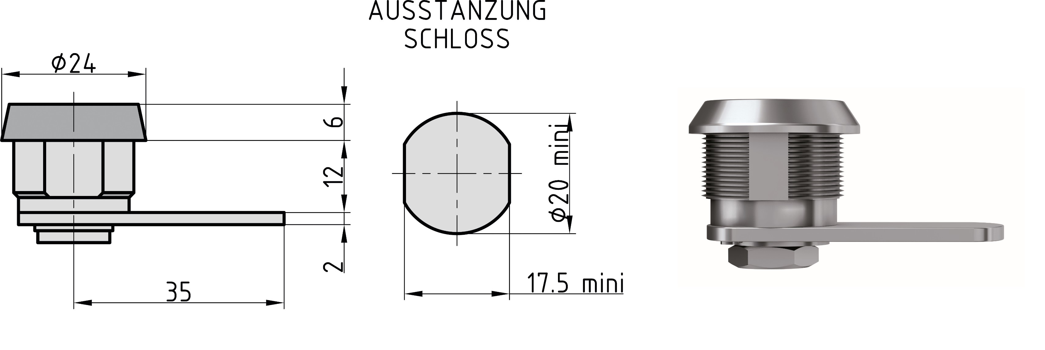 Basi bútorzár HS325
