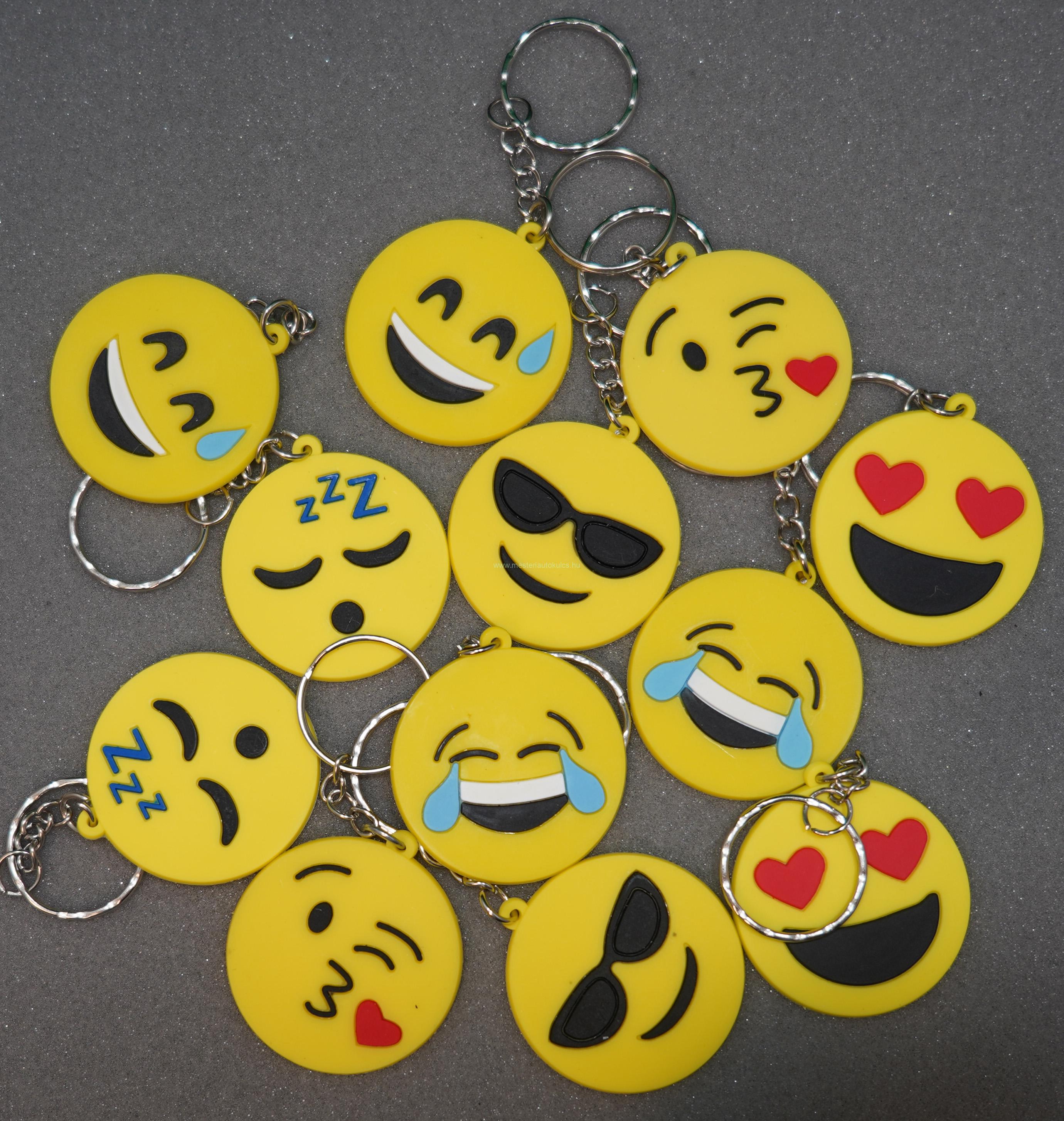 Kulcstartó emoji PVC 40mm  (12 db /csomag)
