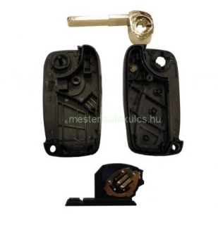 CC-FI2C8 fekete bicskakulcsos kulcsház Fiat 3 gombos