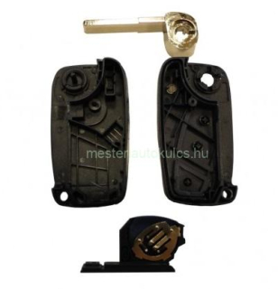 CC-FI2C9 fekete bicskakulcsos kulcsház Fiat 2 gombos